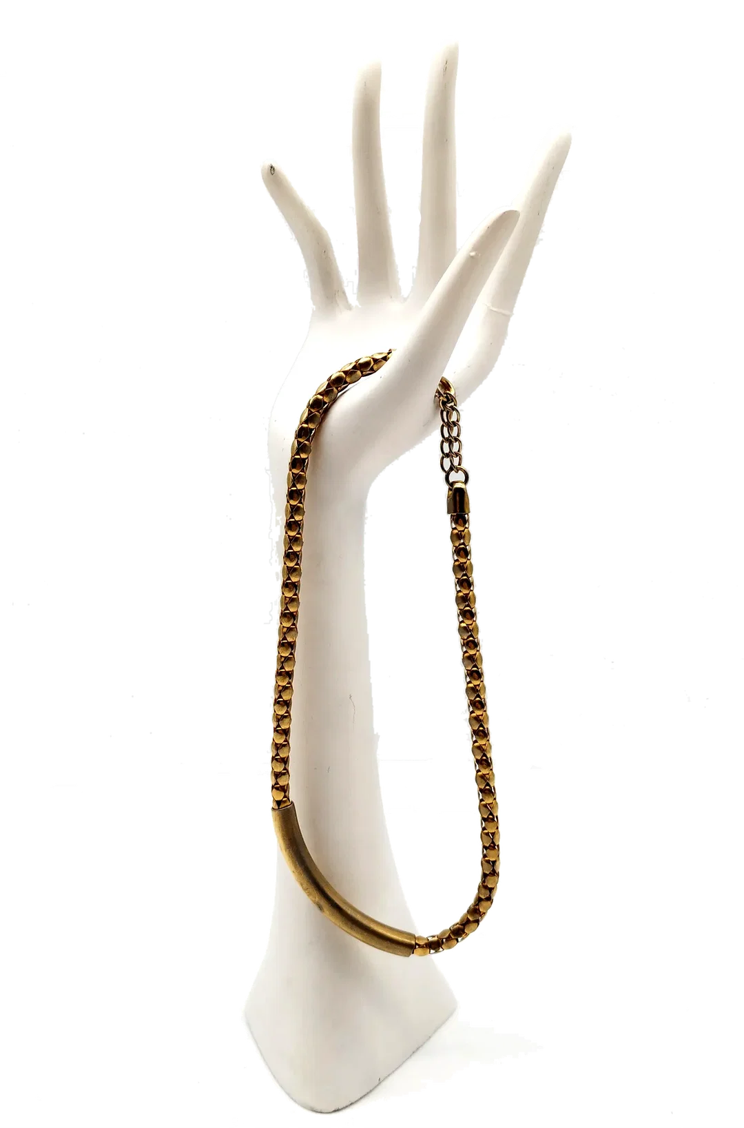 Moderne Metall-Halskette - gold-farbig / ca. 43cm - Bild 1