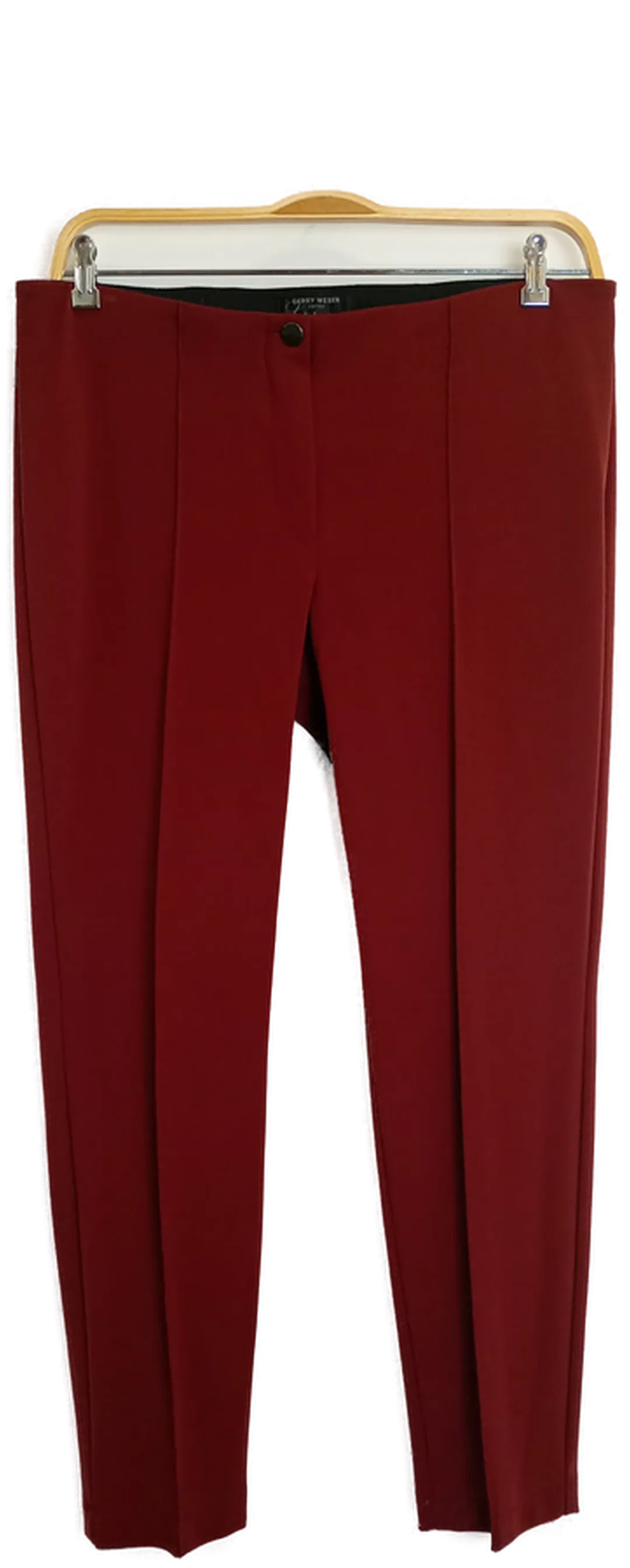 rostbraune Bundfaltenhose mit Gummibund - Bild 1