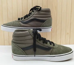 Vans Leder Sneaker Olivgrün 40,5 | Casual-Jeans-Begleiter - Bild 2