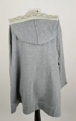 TWINSET Simona Barbieri Hoodie mit Blumenspitz - XL, 100% Baumwolle - Bild 3