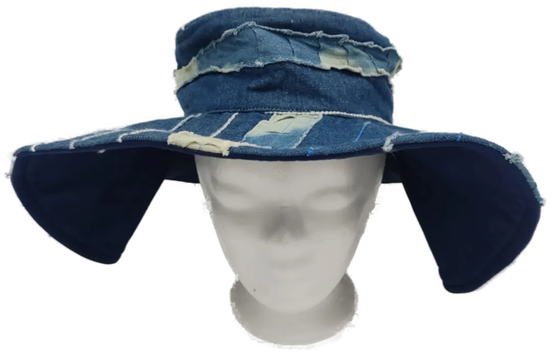 Damen Sonnenhut Jeans mit Muster- Kopfumfang 18cm - Bild 1