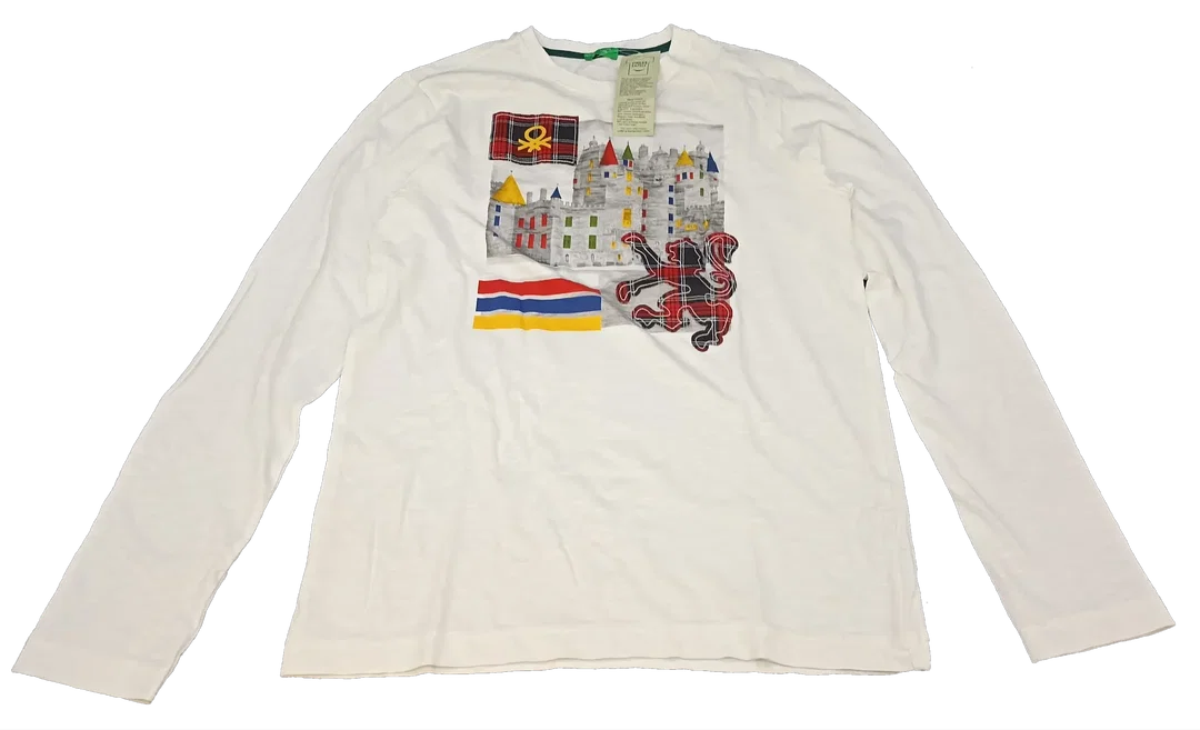 United Colors of Benetton Kinderschirt weiß Gr. 3XL – Bild 1