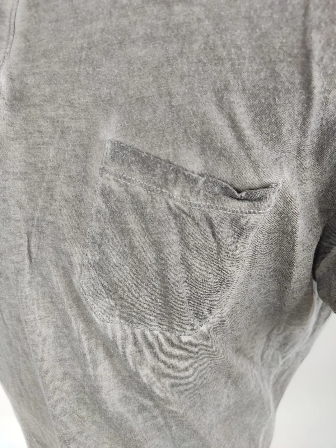 Polo Shirt "Burlington", kurzarm mit Kragen, grau mit Tasche, Größe M – Bild 3