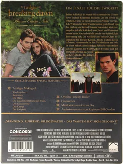 DVD Twilight Saga – Breaking Dawn Teil 2 | 2 Disc Fan Edition | Special Features | FSK 12 - Bild 2