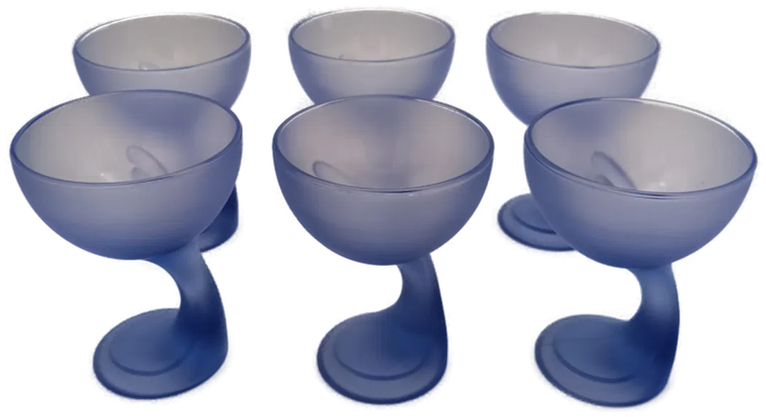 6 Dessertgläser, blau - Bild 1