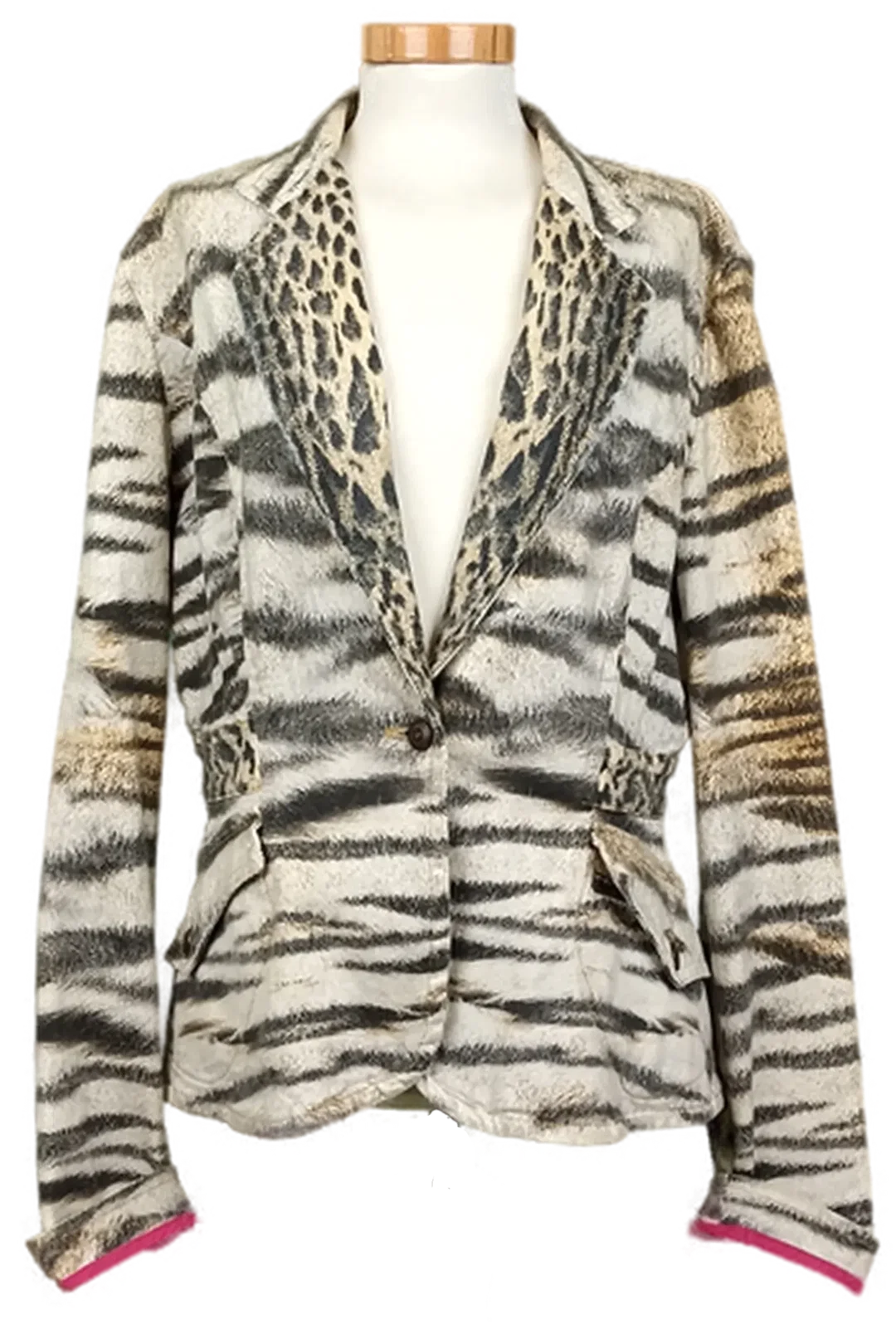 Roberto Cavalli Vintage Damenblazer animalprint Gr. L – Bild 1