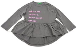 United Colors of Benetton Kinderkleid grau Gr. XS - Bild 1