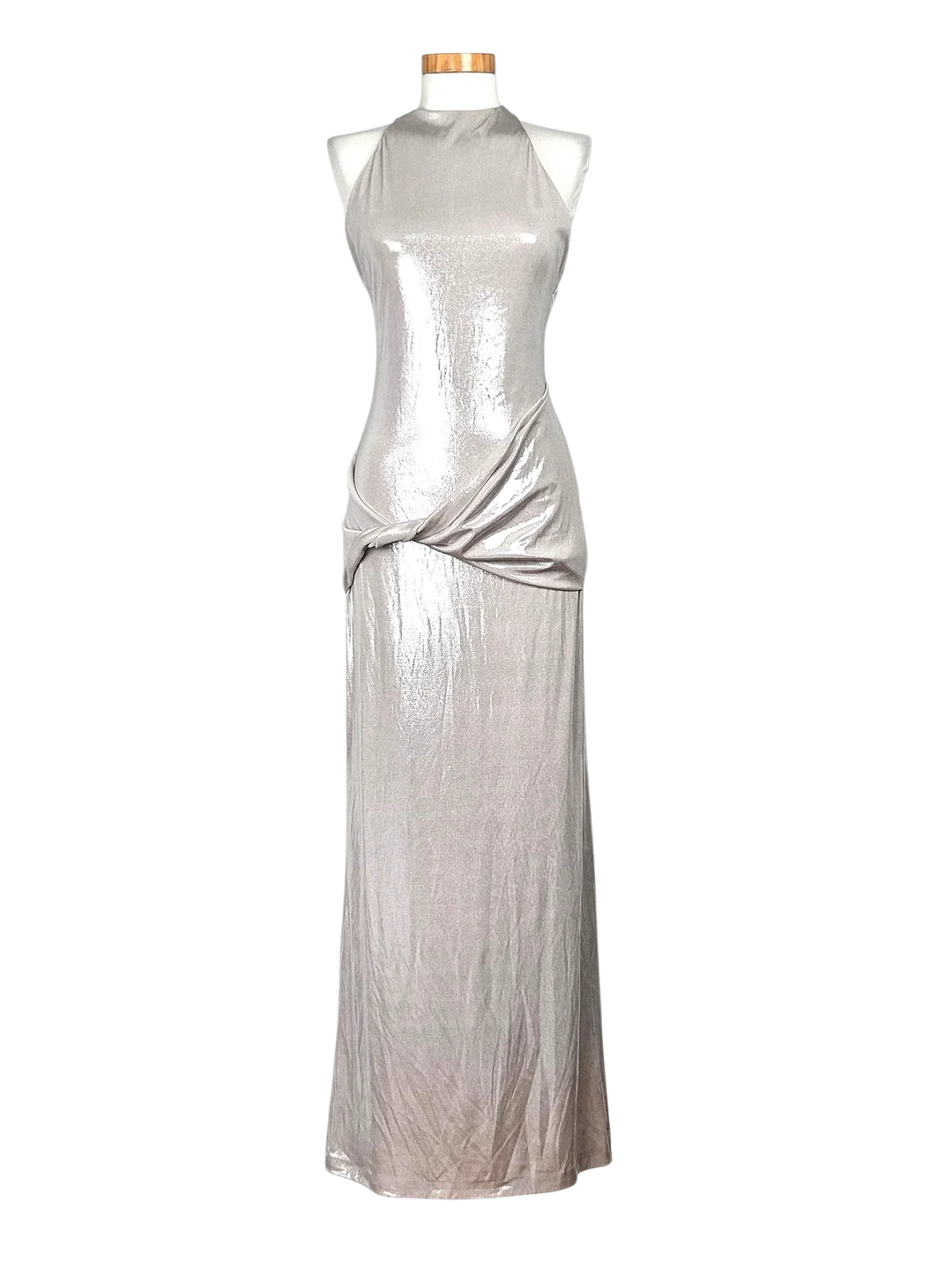 ZARA Damen Abendkleid, silber - Gr. M - Bild 4