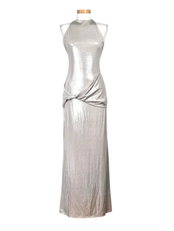 ZARA Damen Abendkleid, silber - Gr. M - Bild 1