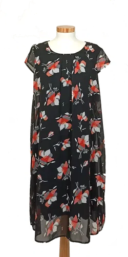 KS. selection Midikleid geblümt Gr. 44 - Bild 1