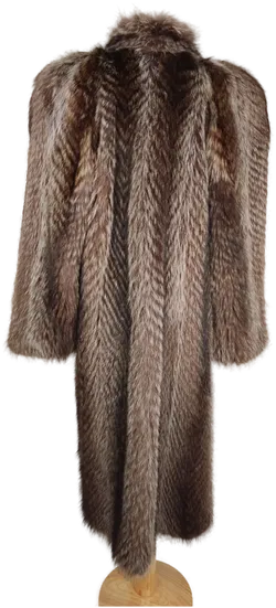 Damen Pelzmantel braun - L 40/42 - Bild 2