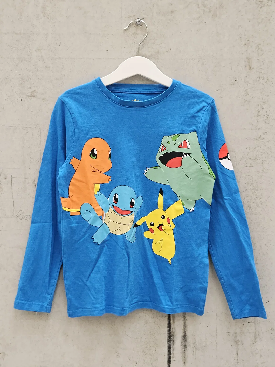 C&A Kinder Langarmshirt mit Pokemonaufdruck, blau - Gr. 128 – Bild 1