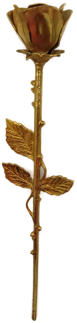 Deko-Rose 95% Zinn Goldfarben | Retro-Charme - Bild 6