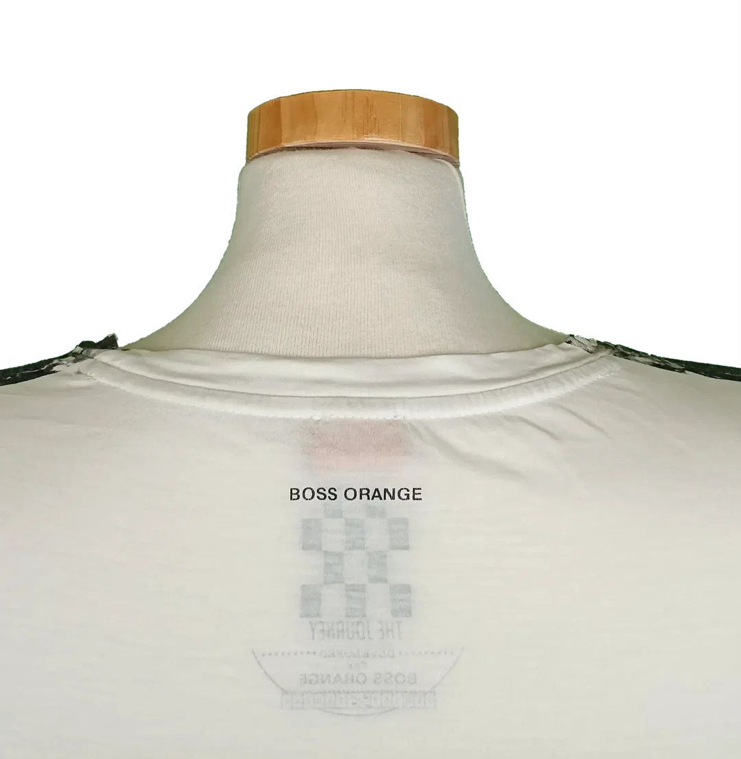 Hugo Boss Herren T-Shirt schwarz/weiß gemustert Gr. M – Bild 3