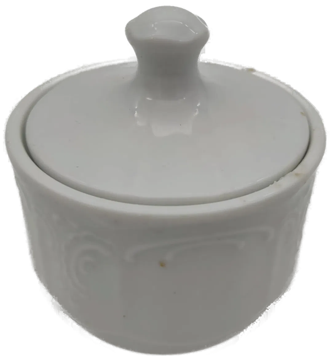 Lilien Porzellan Zuckerdose weiß - Bild 4