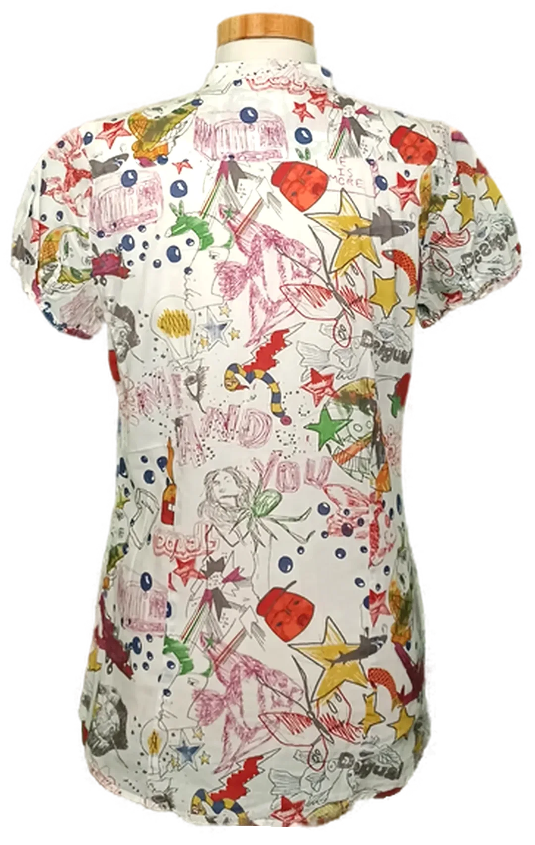 Desigual Damen bluse weiß gemustert Gr. S – Bild 2