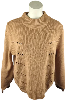 Damenpullover Größe 42 In Camel Mit Rollkragen | Herbstliebling