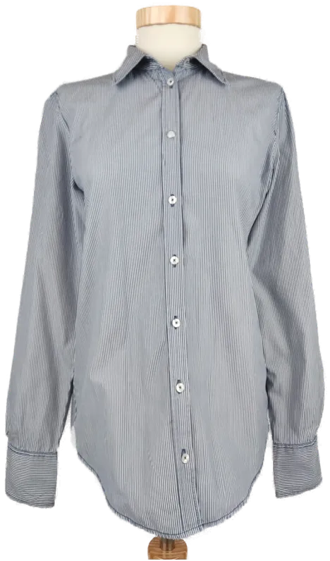 Marc O'Polo Damen Hemdbluse, blau/weiß - Gr. XS  - Bild 1