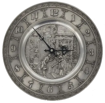 Artina/SKS Wanduhr Spitzweg aus Zinn, ⌀ 25cm - Bild 4