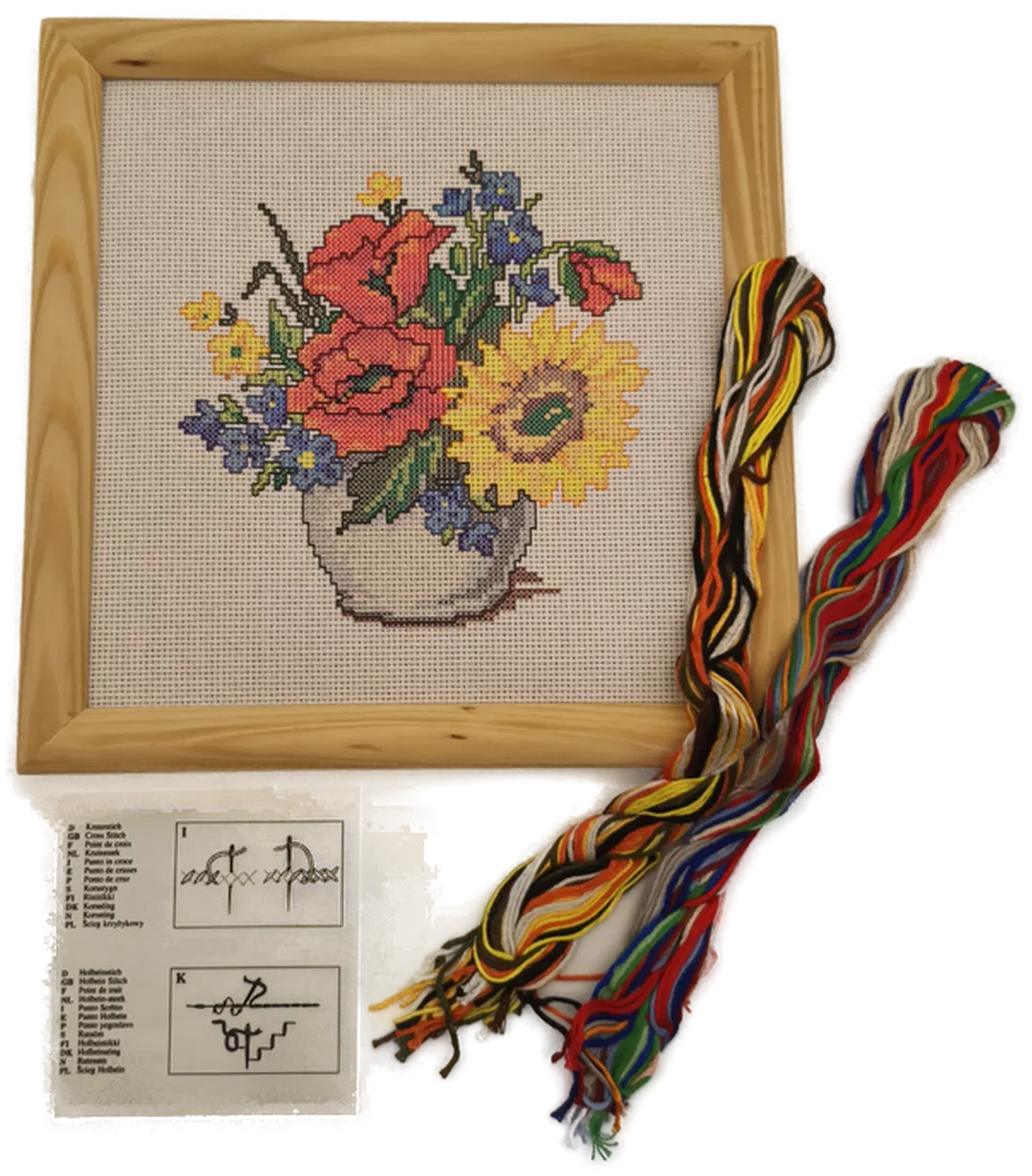 Stickset für Gobelinstickerei, Blumenstrauß, Ostern, Frühling - Bild 4