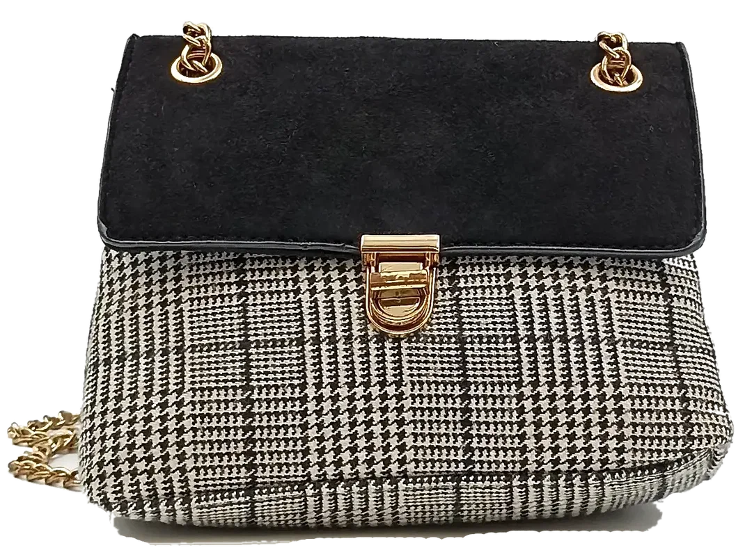 New Look Damentasche kariert schwarz/weiß – Bild 2