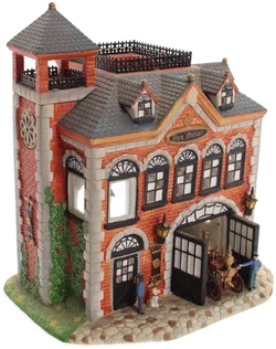 Old World Village – Fire Station – beleuchtetes Porzellanhaus – Made in China - Bild 3