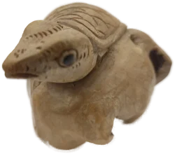 Schildkrötenfigur aus Wurzelholz | Handgeschnizte Glücksbringer – Vorschau 3