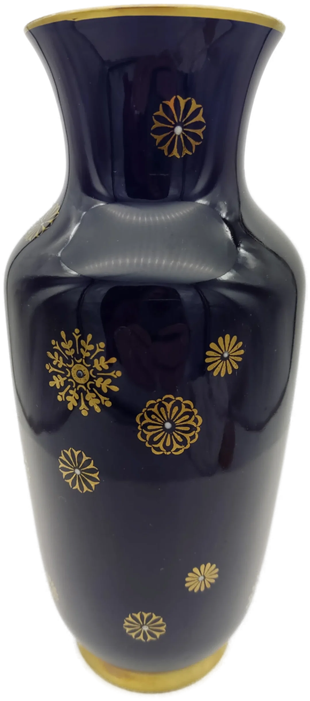 Porzellan Vase Echt Kobalt Gold  | Aus Thüringischen Manufaktur – Bild 4