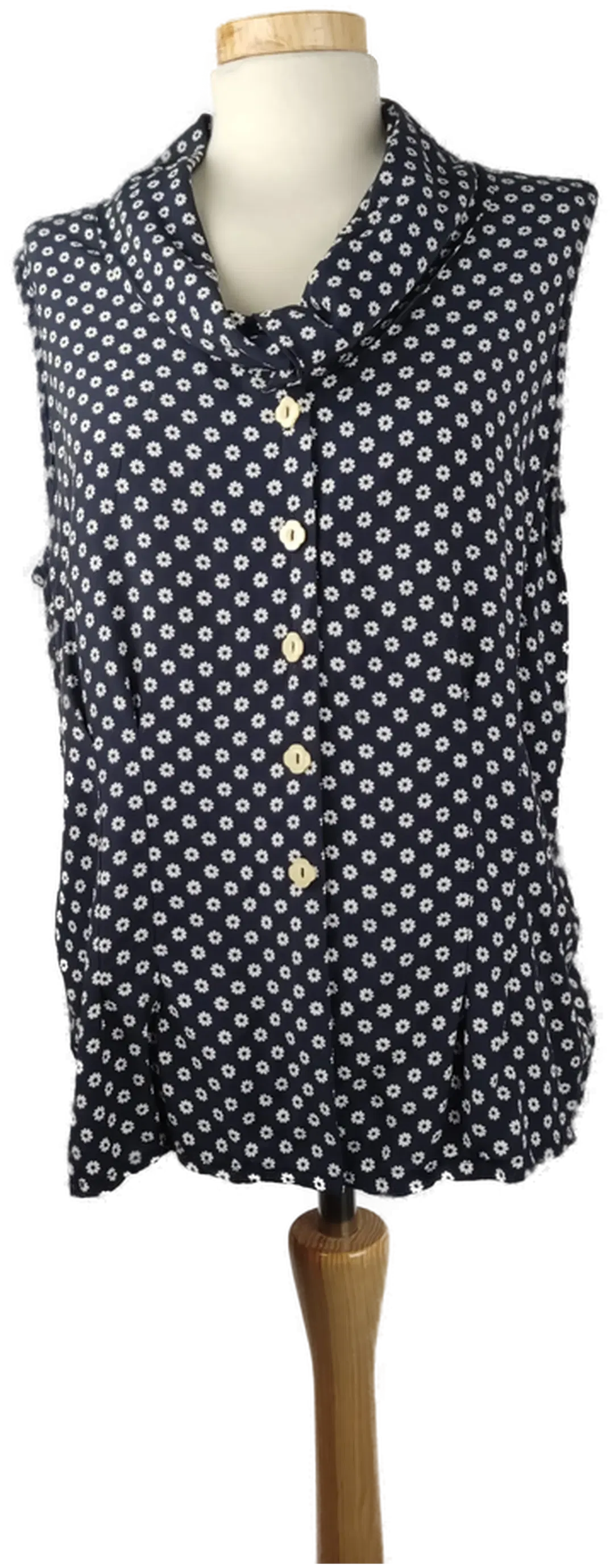  2NICE Damen-Bluse dunkelblau mit weißen Blumen - L/40 - Bild 4