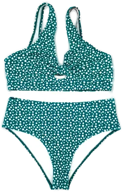 Bikini grün mit Blumen Gr. 1XL - Bild 3
