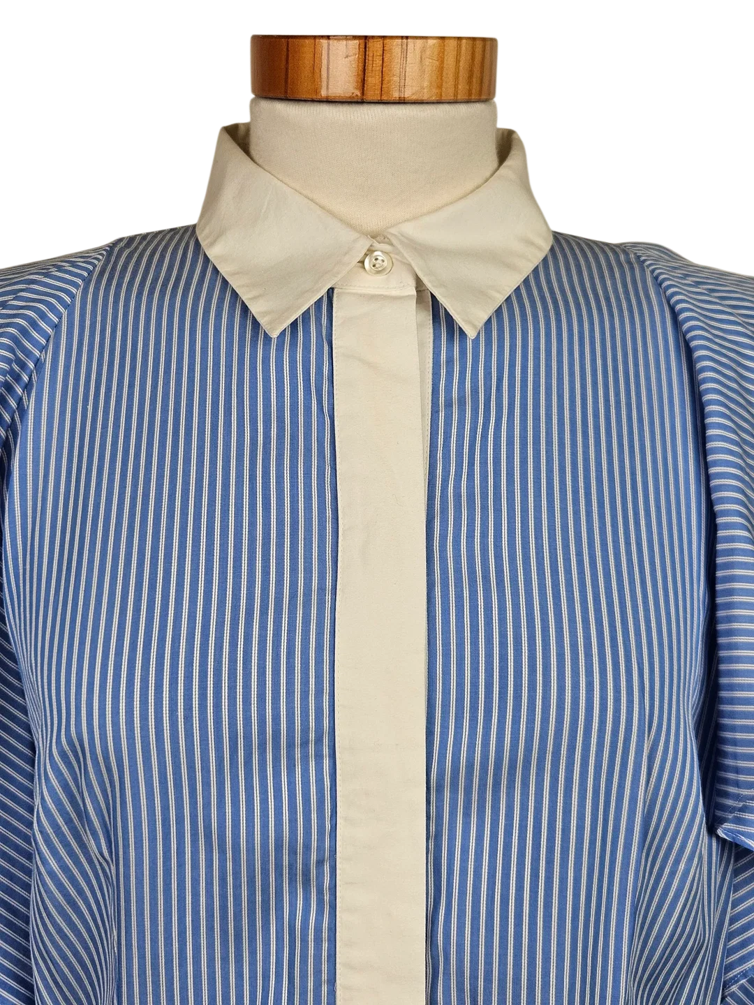 SARA BATTAGLIA Damen Bluse, blau/weiß -Gr. M – Bild 6