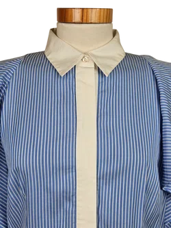 SARA BATTAGLIA Damen Bluse, blau/weiß -Gr. M – Vorschau 6