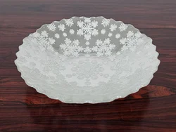 Silberne Dekoschale aus Glas - Durchmesser ca. 31 cm – Vorschau 4