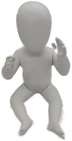 Baby Schaufensterpuppe – sitzend, weiß - Bild 2