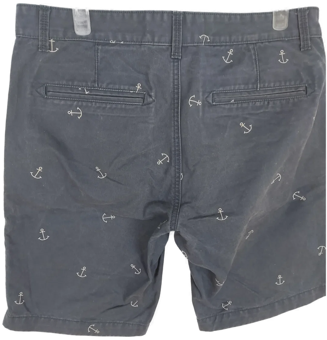 Shorts "Angelo Litrico", blau mit Taschen und Aufdruck, Größe M (geschätzt) – Bild 3