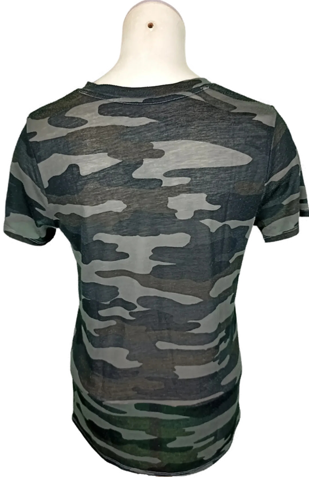 Lucky Brand Janis Joplin Damentshirt grau camouflage Gr. S – Bild 2