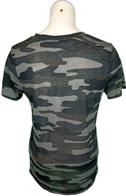 Lucky Brand Janis Joplin Damentshirt grau camouflage Gr. S – Vorschau 2