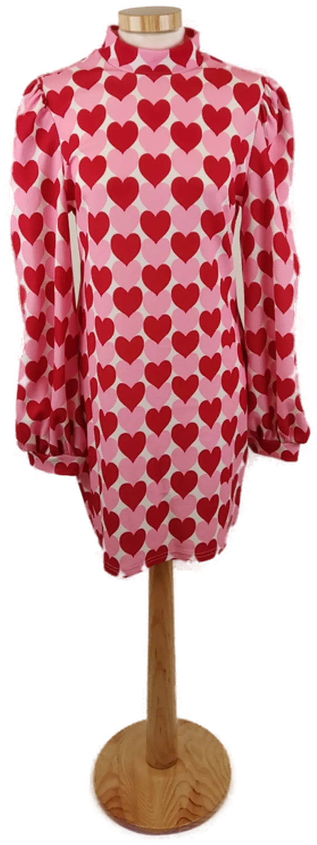 Damen Tunika Kleid, Langarm mit Herzen, Gr. L - Bild 1