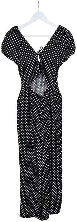 ZARA Damen Maxikleid mit Polka Dots, schwarz/weiß - Gr. S – Vorschau 2