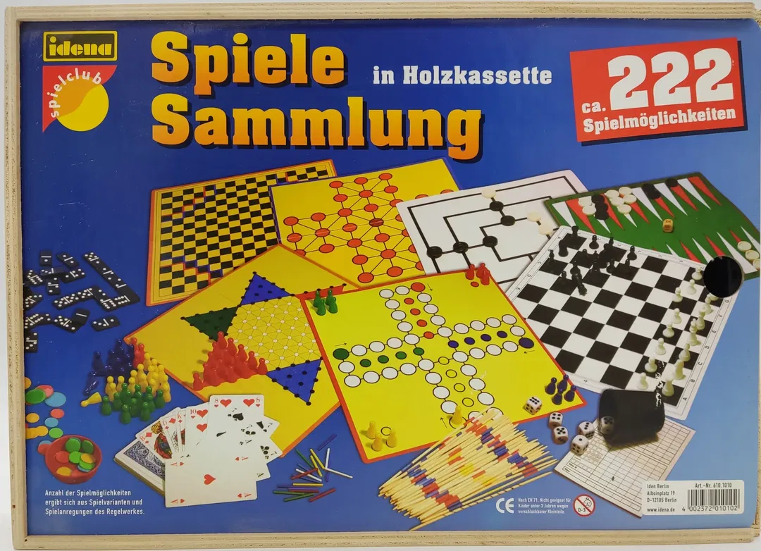 Idena Spielesammlung in Holzkassette - Bild 1