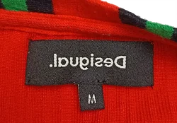 Desigual Damen Pullover rot mit Glasperlen gemustert  Gr. M - Bild 4