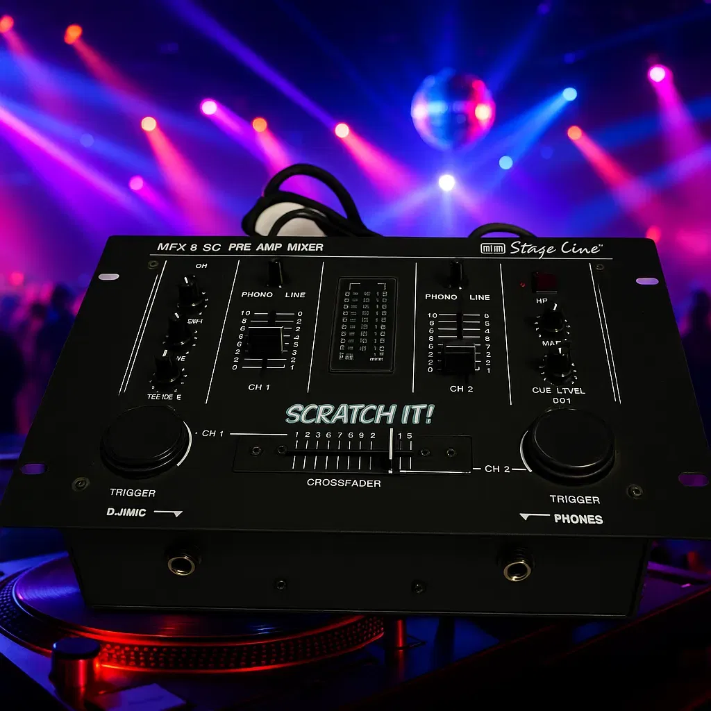 IMG Stage Line MPX-4 SC Pre-Amp Mixer – DJ Mischpult „Scratch It!“ - Bild 3