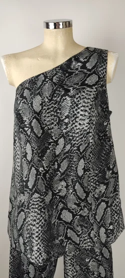 Zweiteiler Asymmetrisch Schlangenmuster | Einmaliges Unikat - Bild 5