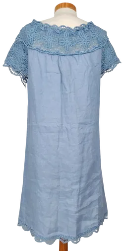 collette Damen Leinenkleid, blau - Gr. S  - Bild 2