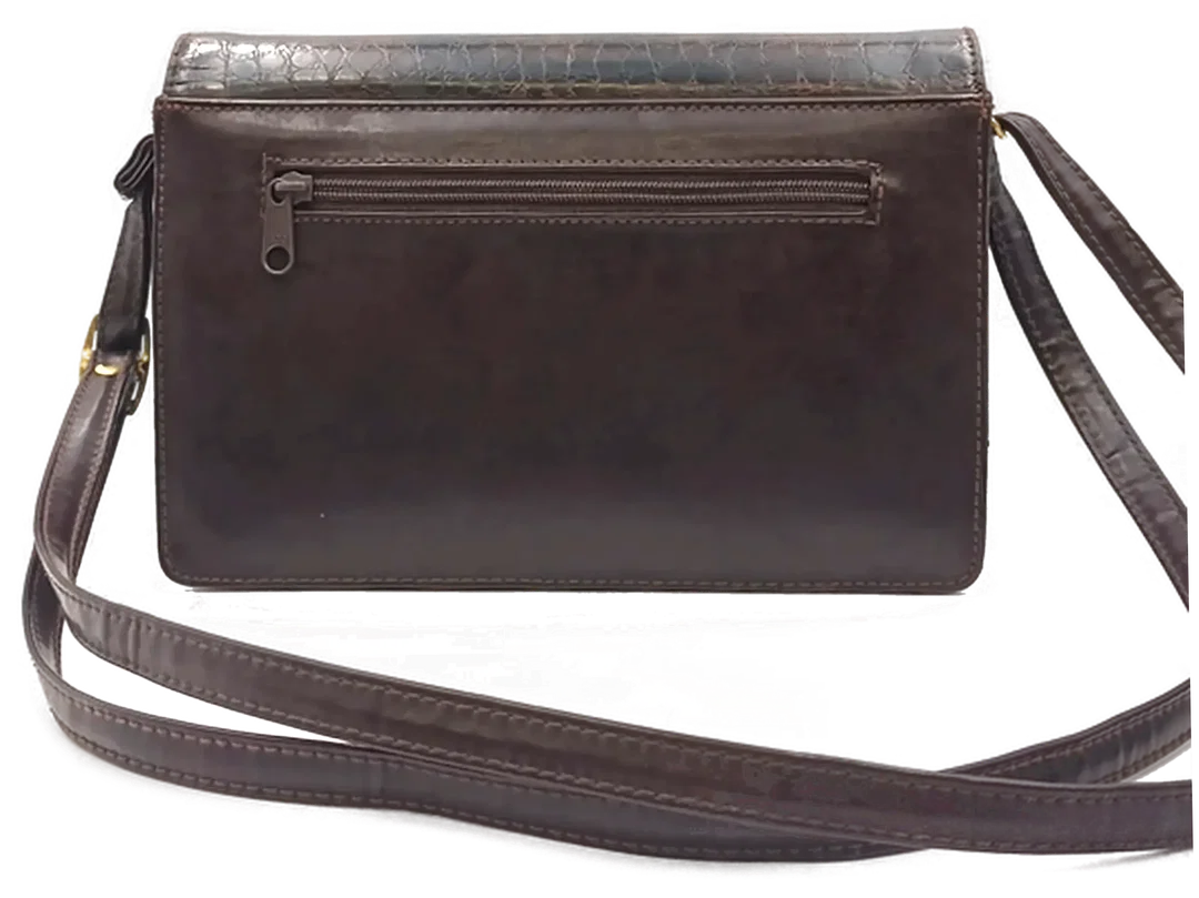 Vintage Ledertasche braun/schwarz – Bild 3