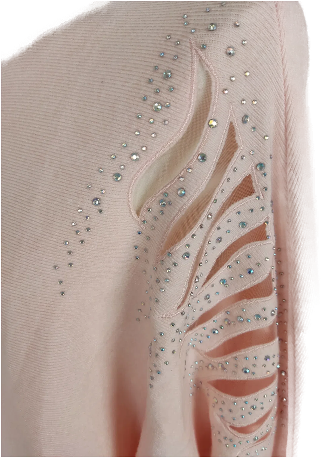 Pullover "Ambitionfly Collection", langarm mit Rundhalsausschnitt, rosa, mit Pailletten, Größe 42 (geschätzt) – Bild 2