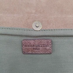 Minoronzoni 1953 Vintage Handtasche/Clutch mit Nieten | Leder | Braun – Vorschau 5