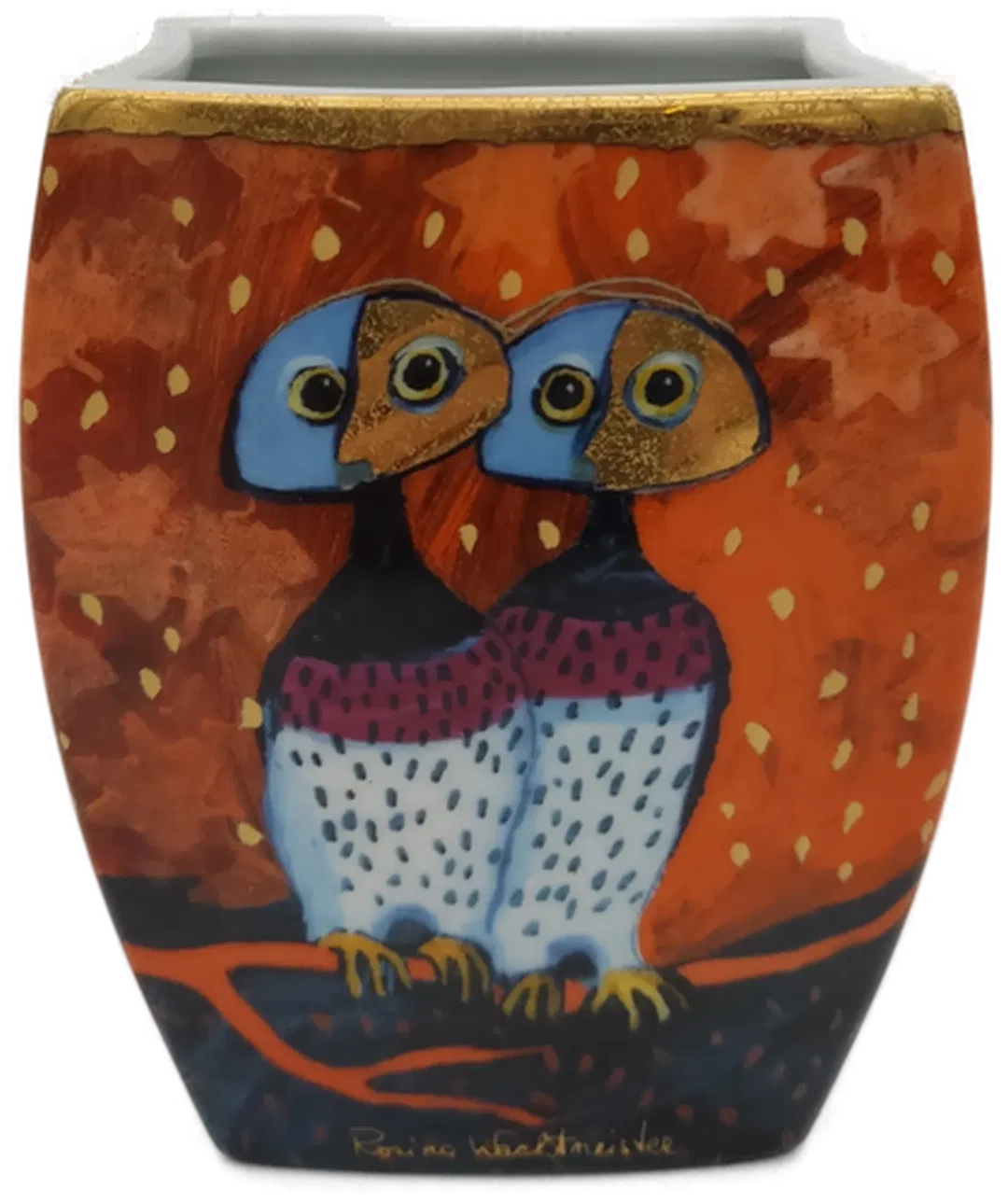Goebel R. Wachtmeister Vase Romanze Eulenmotiv - Bild 1