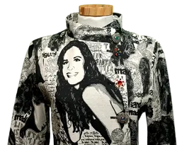 Desigual Damen Mantel gemustert schwarz/weiß Gr. M - Bild 3