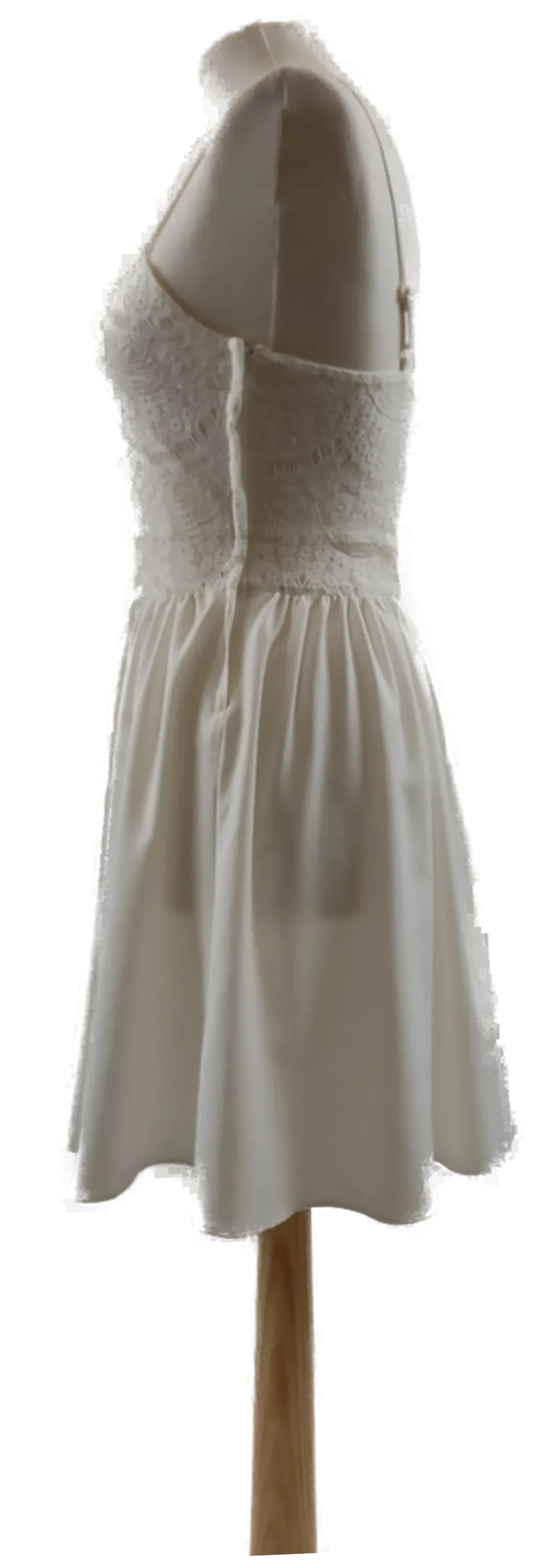 weißes Minikleid mit Trägern  – Bild 2